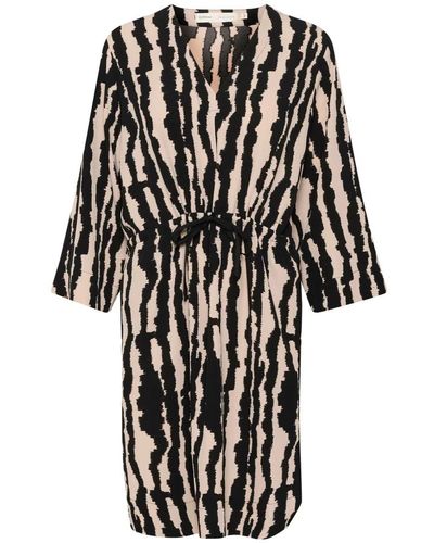 Inwear Elegante túnica vestido small scratch stripe - Negro
