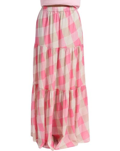 Semicouture Maxi Skirts - Pink