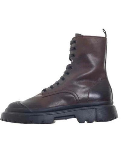 Hogan Lace-Up Boots - Grey