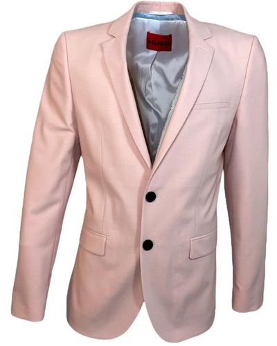 BOSS Slim fit stretch hellrosa blazer - Pink