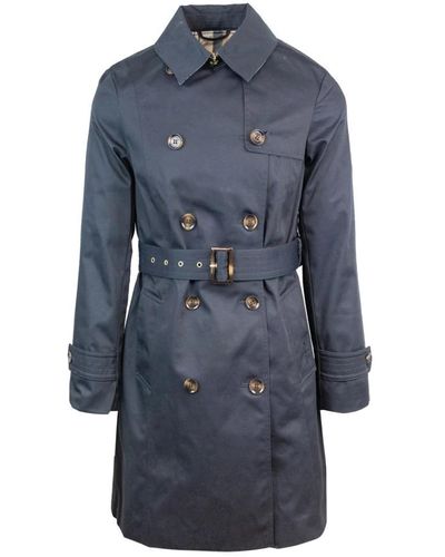 Barbour Trench Coats - Blue