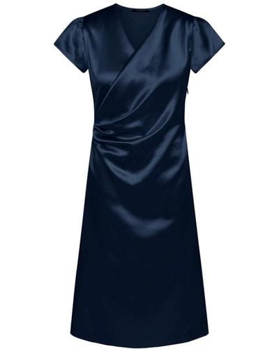 Bruuns Bazaar Elegante abito blu scuro drappeggiato