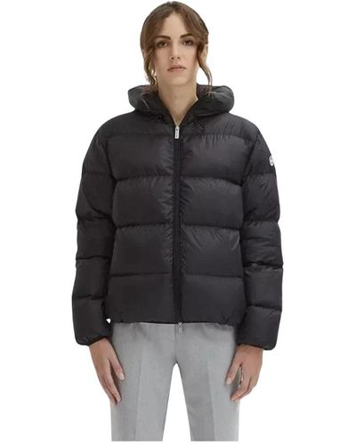 Centogrammi Feather padded hooded jacket with zip closure - Nero