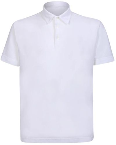 Zanone Weißes poloshirt minimalistisches design