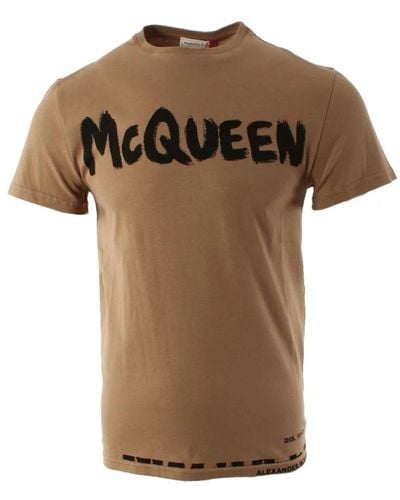 Alexander McQueen T-Shirts - Brown