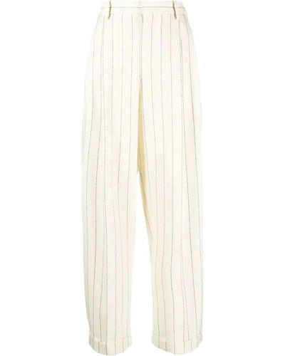 Marni Pantaloni sartoriali a righe - Bianco