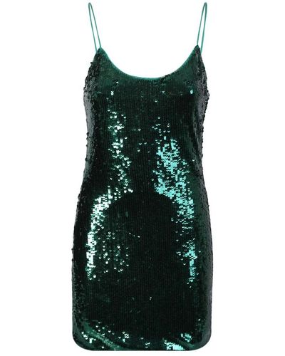 Alice + Olivia Emerald Green Nella Kleid von Alice+Olivia; Mit Pailletten bedeckt und bietet ein mutiges und exklusives Design - Grün