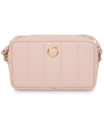 Trussardi Dune camera bag quilted smooth faux leather cipria - Rosa