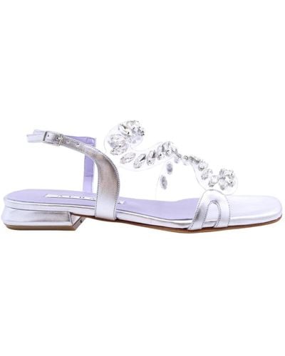 Albano Flat Sandals - White