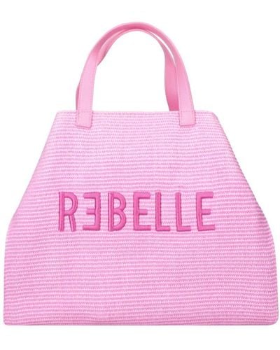 Rebelle Ashanti borsa a mano paglia moda estate - Rosa