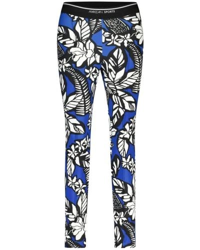 Marc Cain Slim-fit trousers - Azul