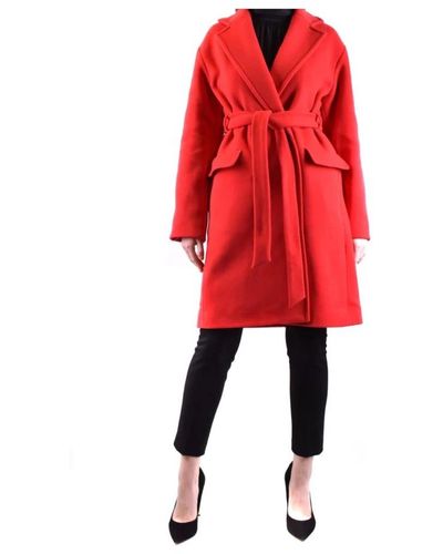 Pinko Coats > belted coats - Rouge
