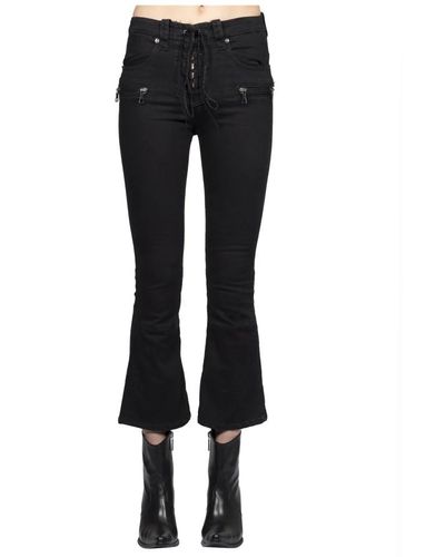 Unravel Project Jeans in denim in pietra in pizzo - Nero
