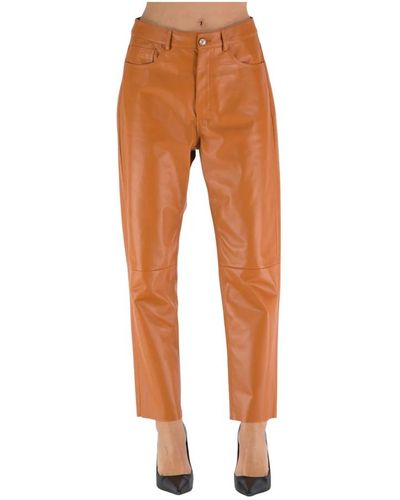 DROMe Pantalons en cuir - Orange