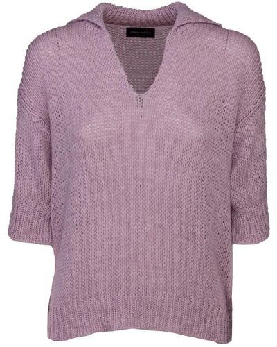 Roberto Collina V-Neck Knitwear - Purple
