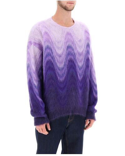 Etro Sweater aus gebürsteter mohairwolle mit verlaufseffekt - Lila