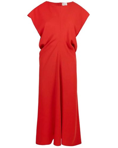 P.A.R.O.S.H. Midi Dresses - Red