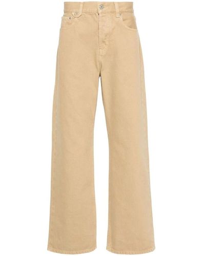 Jacquemus Jeans in denim di cotone beige a gamba dritta - Neutro