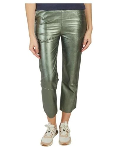 Maevy Trousers > cropped trousers - Vert