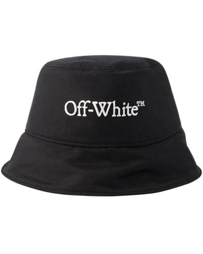 Off-White c/o Virgil Abloh Logo bucket hat - schwarz/weiß baumwolle