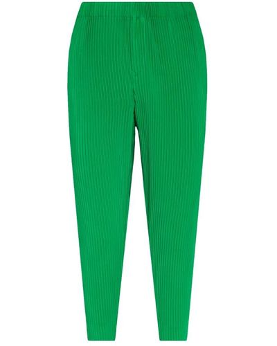 Issey Miyake Pantaloni plissettati - Verde