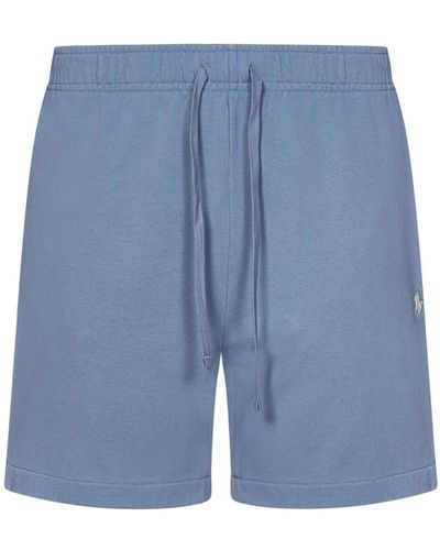 Polo Ralph Lauren Shorts blu chiaro con ricamo logo