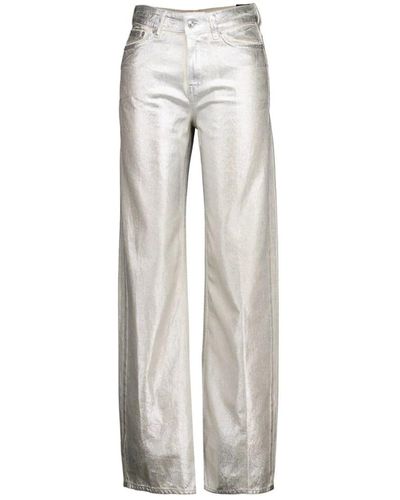 DRYKORN Jeans larghi in stile metallico per donne - Grigio