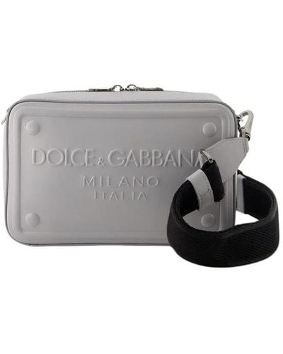 Dolce & Gabbana Umhängetasche Aus Kalbsleder - Grau