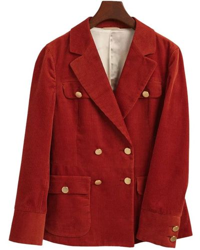 GANT Orange d2. cord slim jacker giacca blazer tops - Rosso