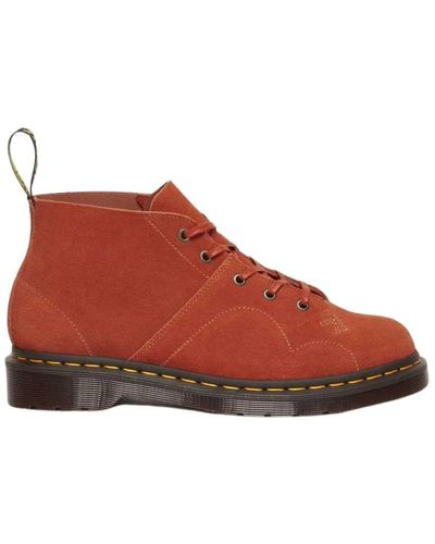 Dr. Martens Church suede monkey boots rust tan - Rot