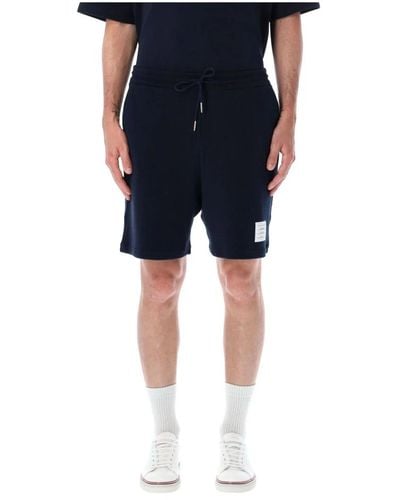 Thom Browne Mid thigh shorts mit rwb-rahmung - Blau