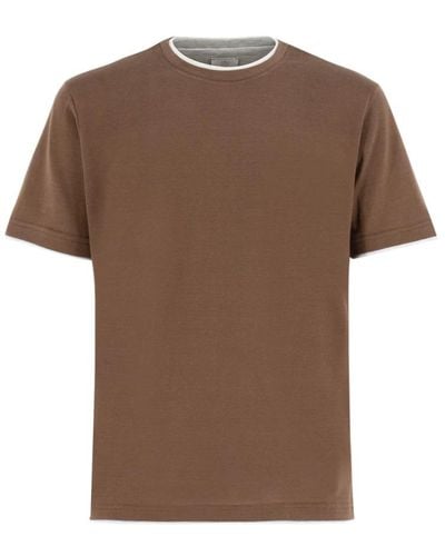 Eleventy T-Shirts - Brown
