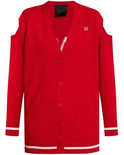 Givenchy Cardigan mit logo-muster - Rot