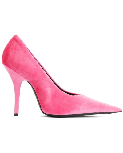 Balenciaga Rosa samt pumpe messer design - Pink