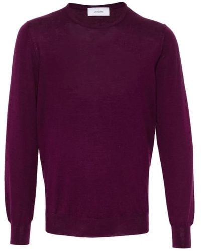 Lardini Round-Neck Knitwear - Purple