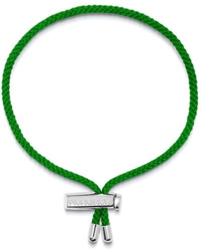 Nialaya Herren -Saitenarmband mit einstellbarem Silberschloss - Grün