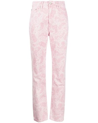 Ganni Slim-Fit Pants - Pink