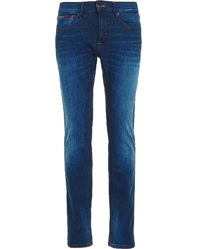 Tommy Hilfiger Slim fit jeans mit fade-effekt - Blau