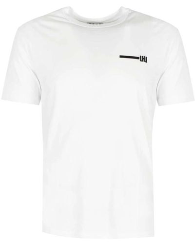 Les Hommes T-shirt mit rundhalsausschnitt - Weiß