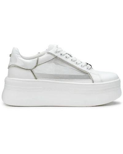 Cult Perlen strass platform sneakers - Weiß