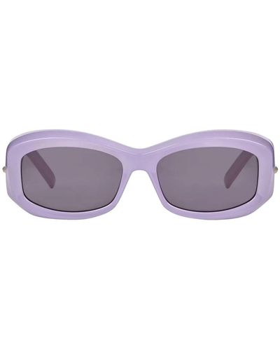 Givenchy Violette ovale sonnenbrille mit grauem glas - Lila