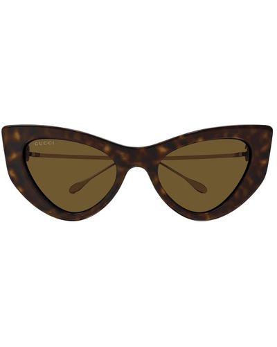 Gucci Flache front cat-eye sonnenbrille gg1565s - Braun
