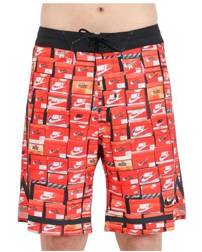 Nike Orange meer kleidung shorts - Rot