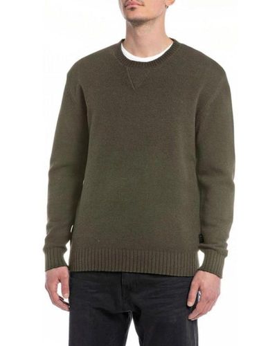 Replay Round-Neck Knitwear - Green