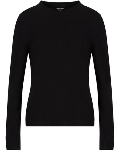 Giorgio Armani Round-Neck Knitwear - Black