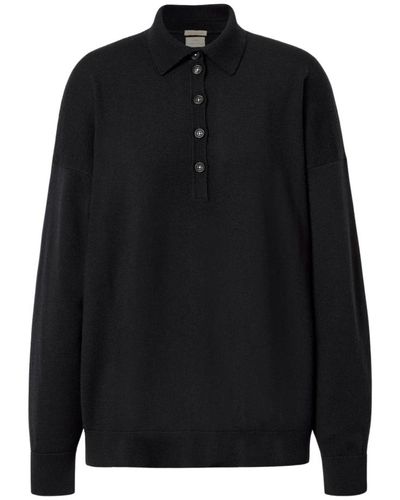 Massimo Alba Locker sitzender polo-pullover - Schwarz