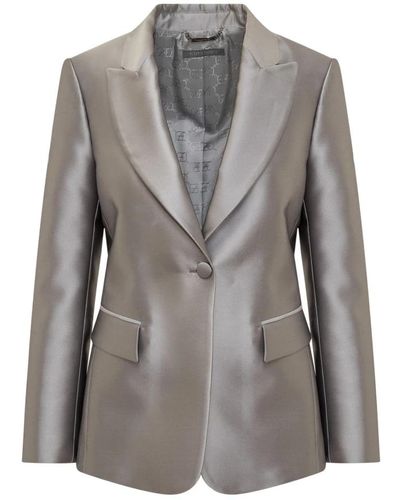 Alberta Ferretti Stilvolle einreihige blazer mit knöpfen - Grau
