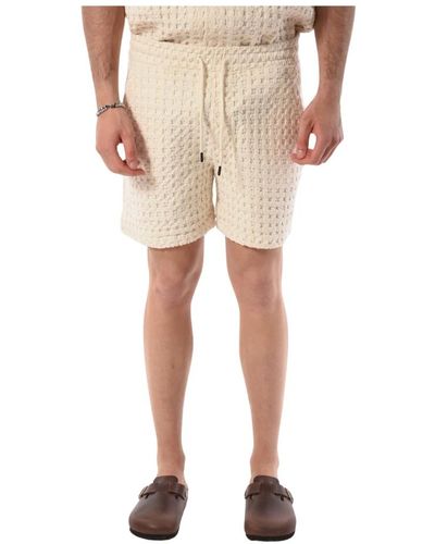 Oas Bermuda-shorts aus baumwolle mit kordelzug - Natur