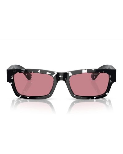 Prada Stilvolle rechteckige polarisierte sonnenbrille - Pink