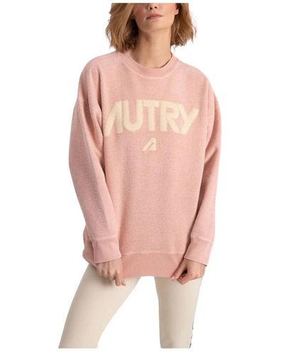 Autry Rosa sweatshirt mit appliqué-logo - Pink